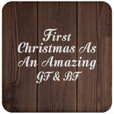 First Christmas As An Amazing Gf & Bf - Drink Coaster D