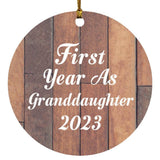 First Year As Granddaughter 2023 - Circle Ornament E