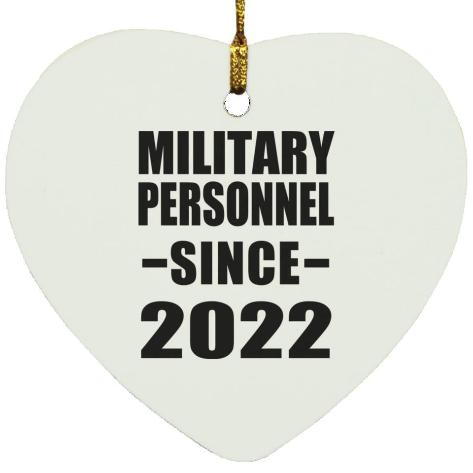 Military Personnel Since 2022 - Heart Ornament