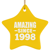 26th Birthday Amazing Since 1998 - Star Ornament