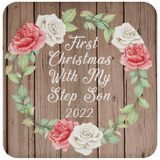 First Christmas With My Step Son 2022 - Drink Coaster B