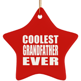 Coolest Grandfather Ever - Star Ornament