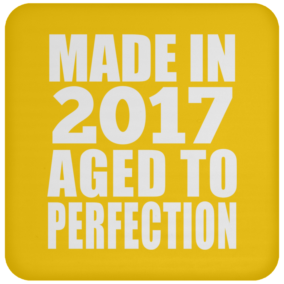7th Birthday Made In 2017 Aged to Perfection - Drink Coaster
