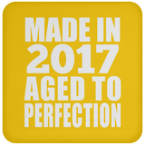 7th Birthday Made In 2017 Aged to Perfection - Drink Coaster