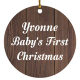 Yvonne Baby's First Christmas - Circle Ornament D