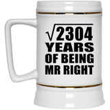48th Anniversary Square Root of 2304 Years of Being Mr Right - Beer Stein