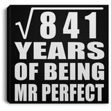 29th Anniversary Square Root of 841 Years of Mr Perfect - Canvas Square