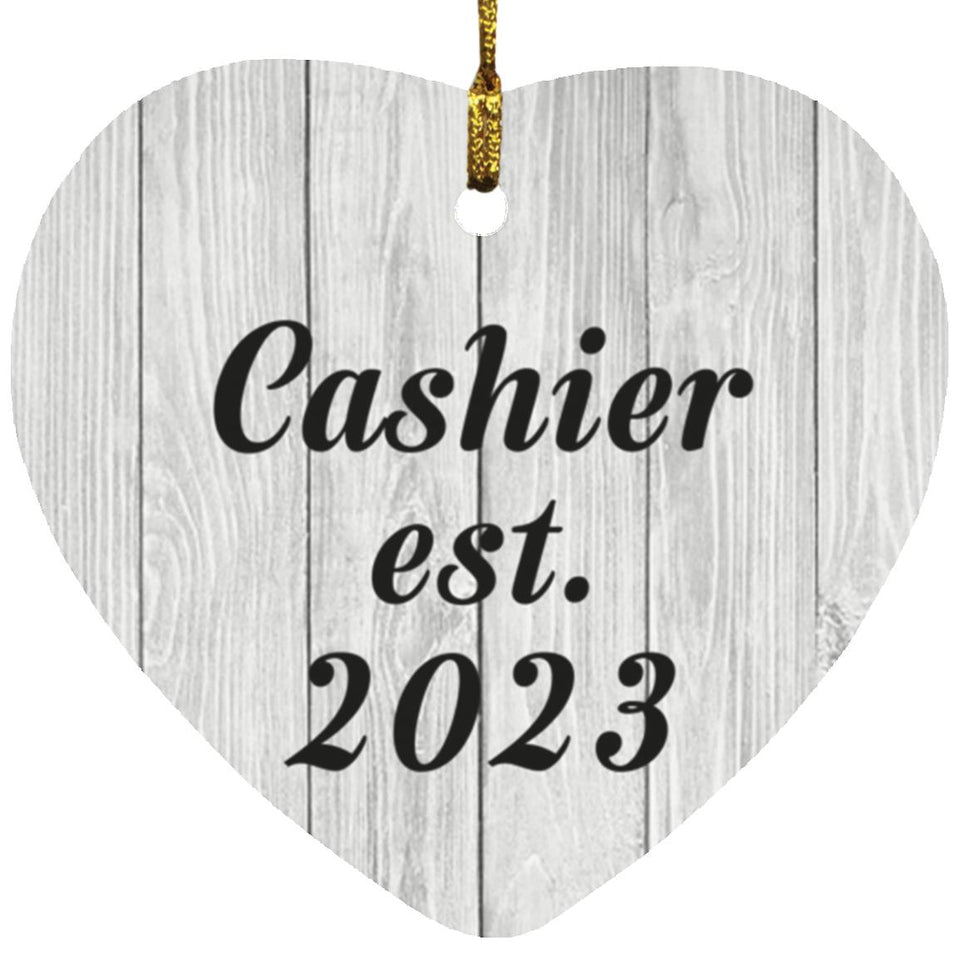 Cashier Established Est. 2023 - Heart Ornament F