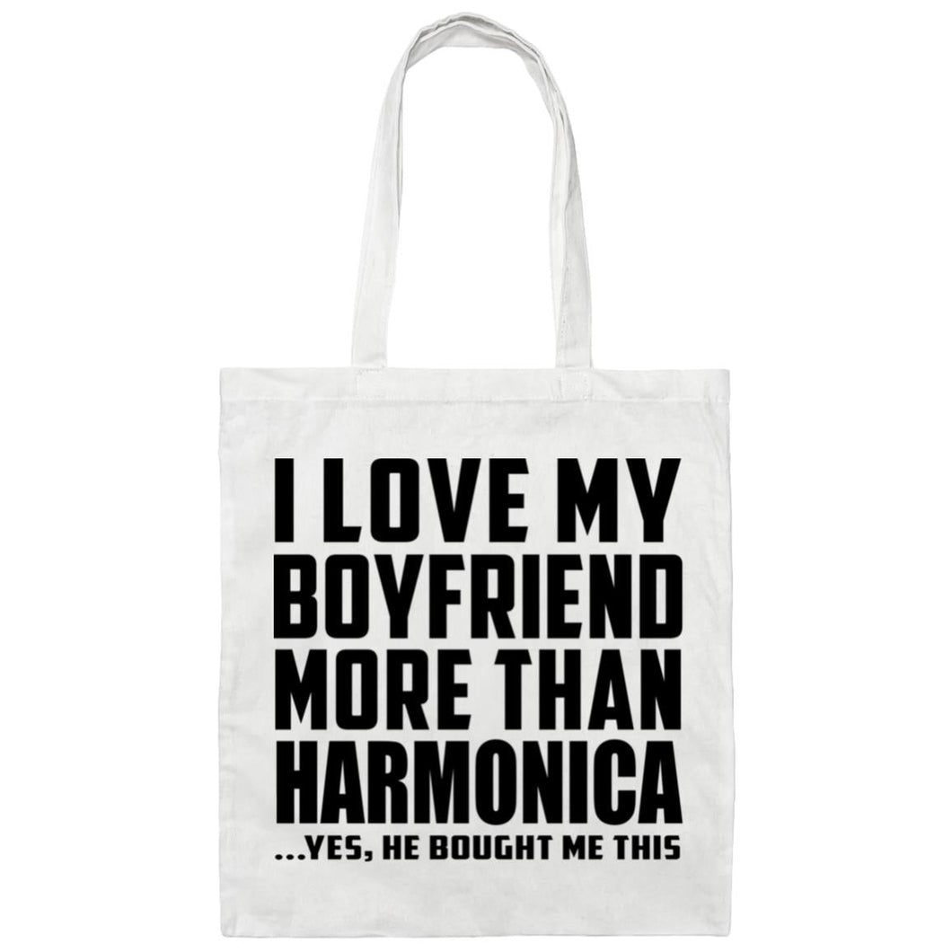 I Love My Boyfriend More Than Harmonica - Tote Bag White