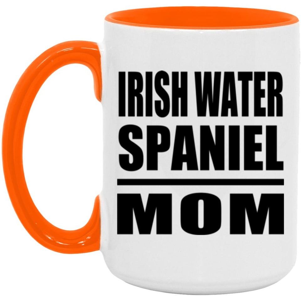 Irish Water Spaniel Mom - 15oz Accent Mug Orange