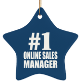 Number One #1 Online Sales Manager - Star Ornament