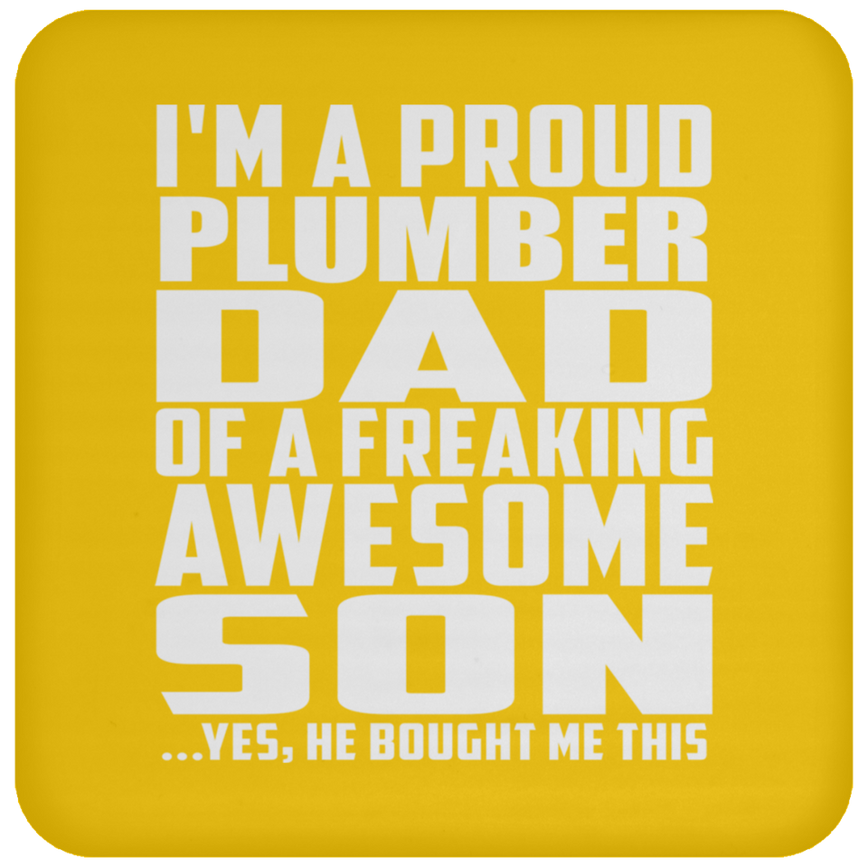 Proud Plumber Dad Of Awesome Son - Drink Coaster