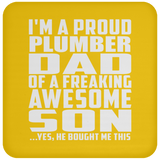 Proud Plumber Dad Of Awesome Son - Drink Coaster