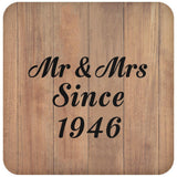 78th Anniversary Mr & Mrs Since 1946 - Drink Coaster C
