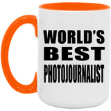 World's Best Photojournalist - 15oz Accent Mug Orange