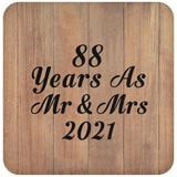 88 Years As Mr & Mrs 2021 - Drink Coaster C