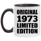 51st Birthday Original 1973 Limited Edition - 11oz Accent Mug Black