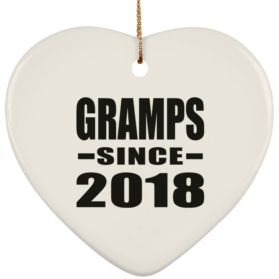 Gramps Since 2018 - Heart Ornament
