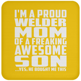 Proud Welder Mom Of Awesome Son - Drink Coaster