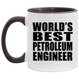 World's Best Petroleum Engineer - 11oz Accent Mug Black