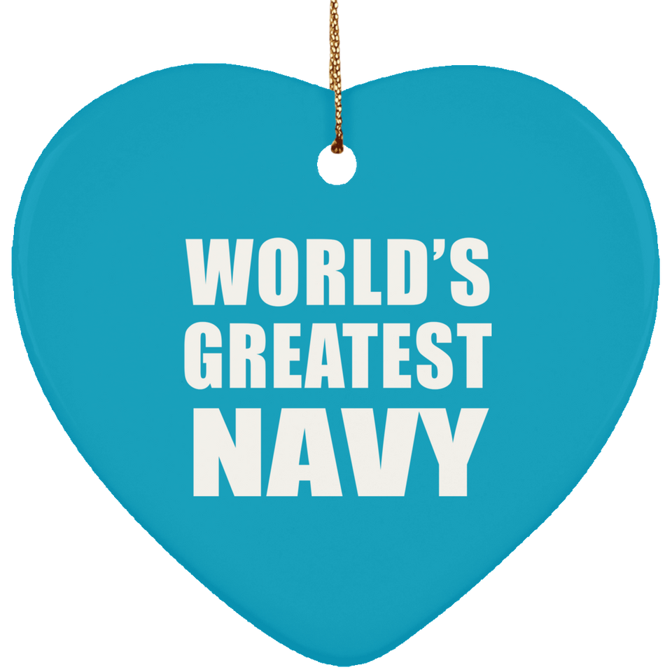 World's Greatest Navy - Heart Ornament