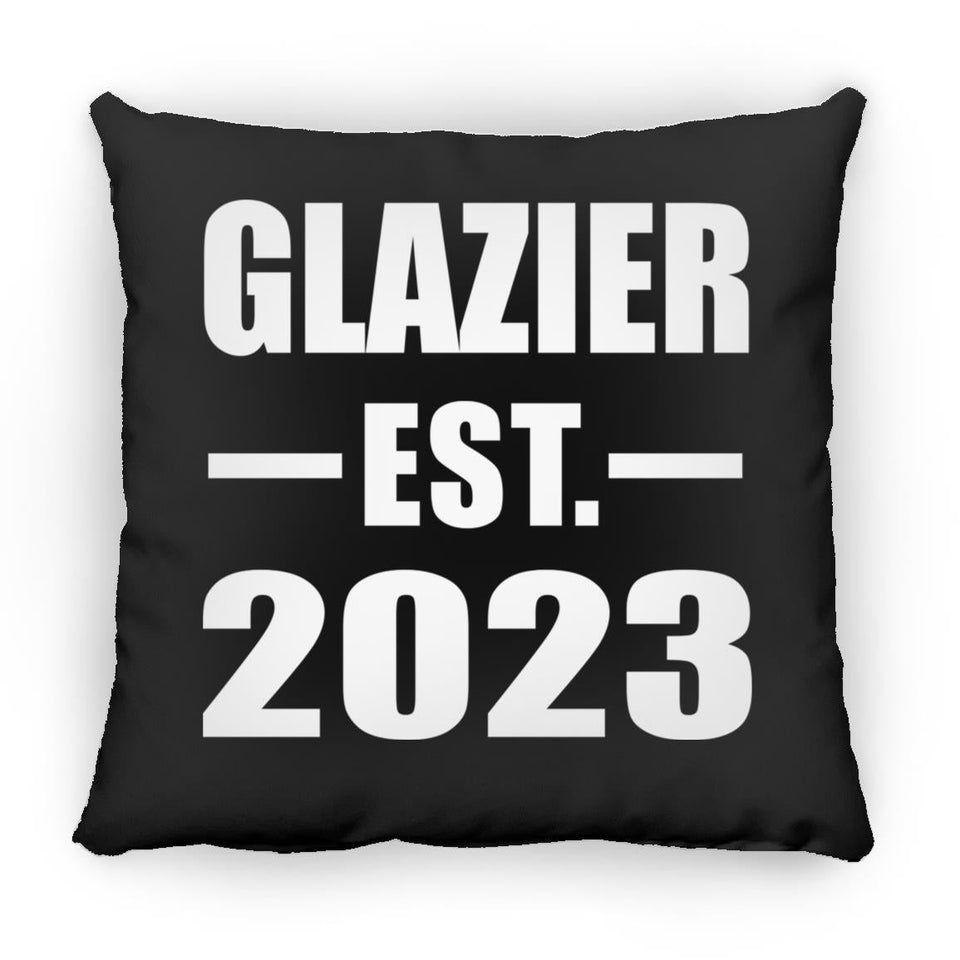 Glazier Established EST. 2023 - Throw Pillow Black