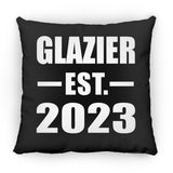 Glazier Established EST. 2023 - Throw Pillow Black
