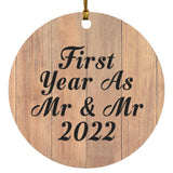 First Year As Mr & Mr 2022 - Circle Ornament C