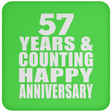 Happy 57th Anniversary 57 Years & Counting - Drink Coaster