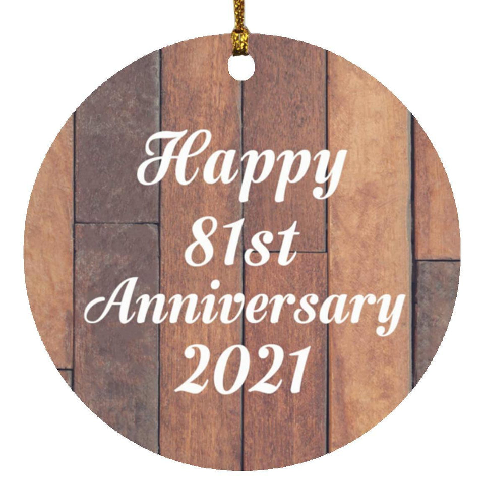 Happy 81st Anniversary 2021 - Circle Ornament E