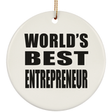 World's Best Entrepreneur - Circle Ornament