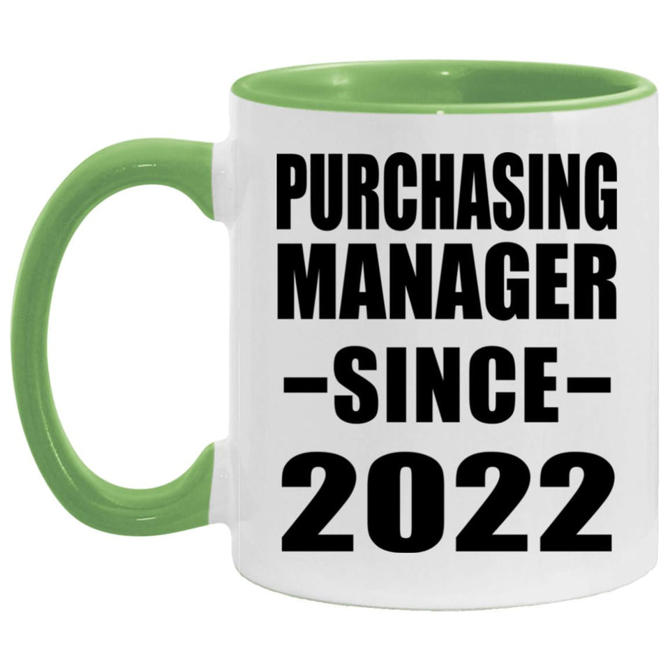 Purchasing Manager Since 2022 - 11oz Accent Mug Green