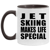 Jet Skiing Makes Life Special - 11oz Accent Mug Black
