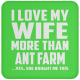 I Love My Wife More Than Ant Farm - Drink Coaster