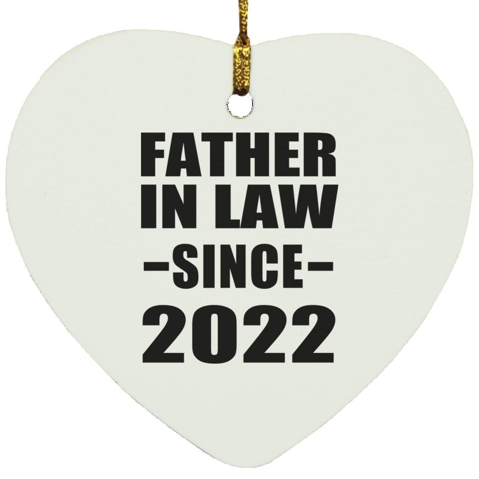 Father In Law Since 2022 - Heart Ornament