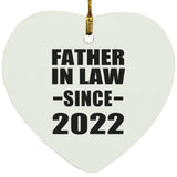 Father In Law Since 2022 - Heart Ornament
