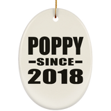 Poppy Since 2018 - Oval Ornament