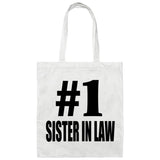 Number One #1 Sister In Law - Tote Bag White