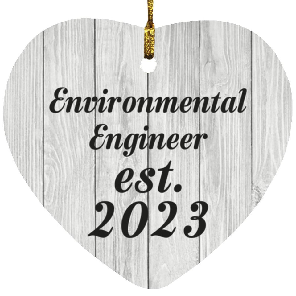 Environmental Engineer Established Est. 2023 - Heart Ornament F