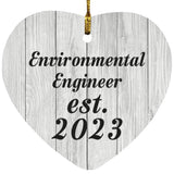 Environmental Engineer Established Est. 2023 - Heart Ornament F