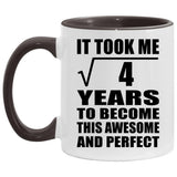 2nd Birthday Took Square Root of 4 Years To Awesome - 11oz Accent Mug Black