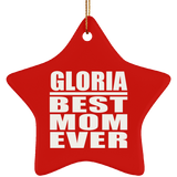 Gloria Best Mom Ever - Star Ornament