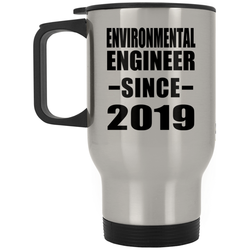 Environmental Engineer Since 2019 - Silver Travel Mug