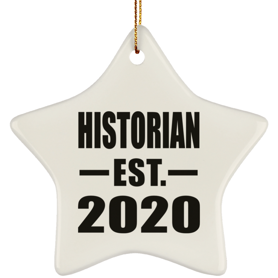 Historian Established EST. 2020 - Star Ornament