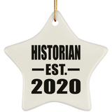 Historian Established EST. 2020 - Star Ornament