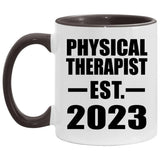 Physical Therapist Established EST. 2023 - 11oz Accent Mug Black