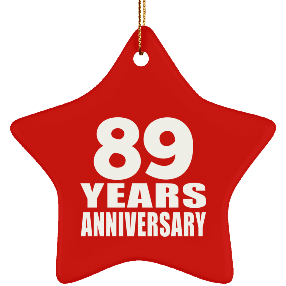 89th Anniversary 89 Years - Star Ornament