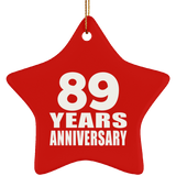 89th Anniversary 89 Years - Star Ornament