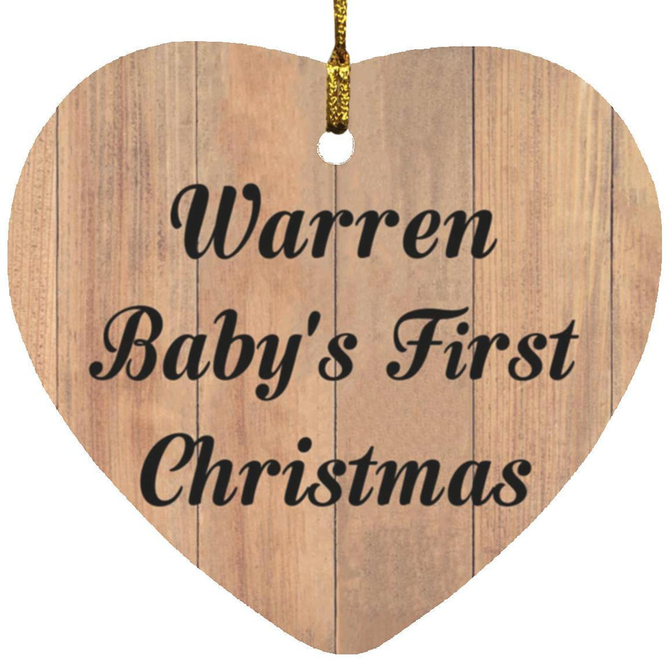 Warren Baby's First Christmas - Heart Ornament C