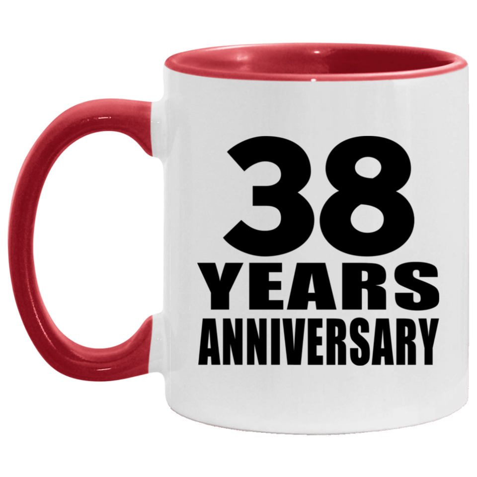 38th Anniversary 38 Years - 11oz Accent Mug Red